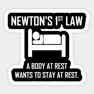 Newton's First Law- Funny Physics Sticker